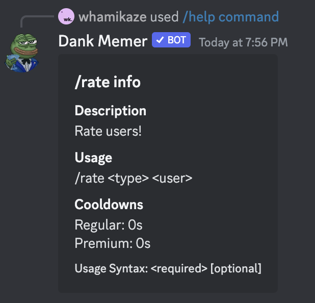 Dank Memer Commands, Discord Bot