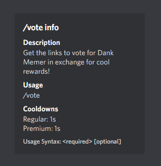 Voting, Dank Memer Wiki