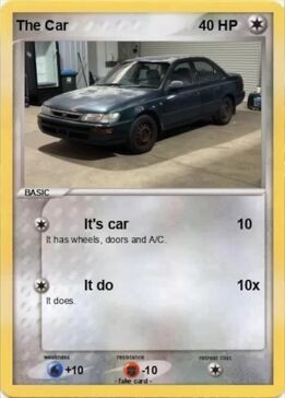 The Car Fake Card