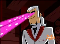 Vlad usando su rayo fantasma en su forma humana