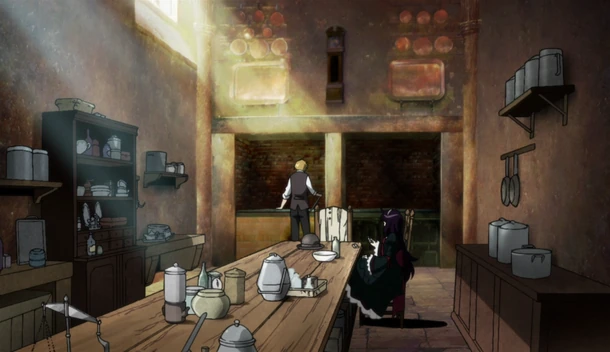 The kitchen of the Disward mansion.