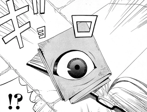 Diffring emerges from between the pages.