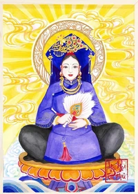 Tranh vẽ Chầu Lục. Hoạ sĩ Nguyễn Trà My.