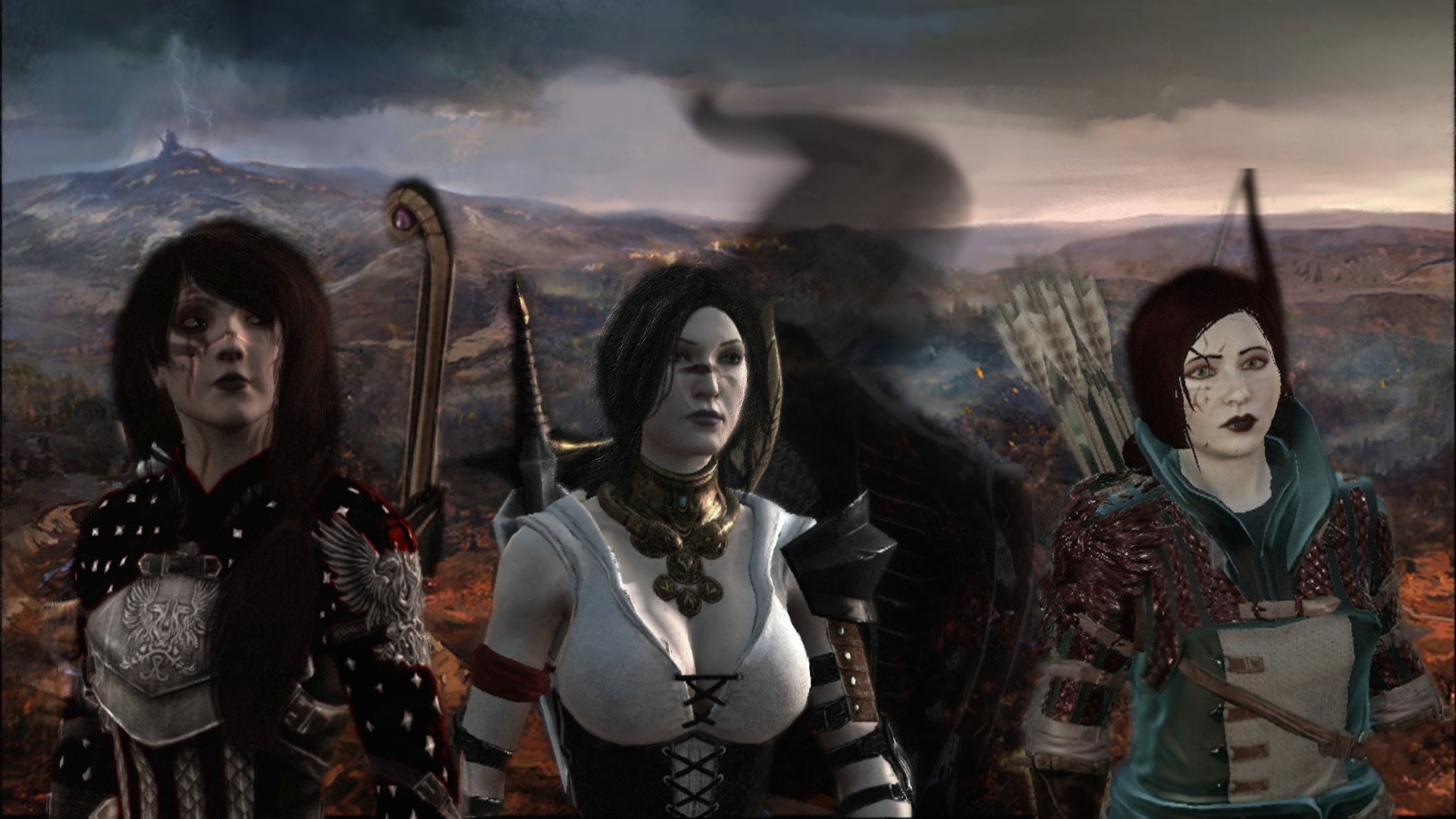 Dragon Age AU: Cousland/Mahariel before the final battle [mod] 