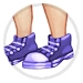 Flat Purple Sneakers thumbnail.