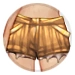 Basic Frayed Shorts Gold thumbnail.