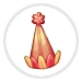 Pom Pom Party Hat thumbnail.
