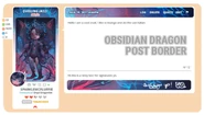 Obsidian Dragon Post Border