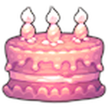 Animated Pink Birthday Cake