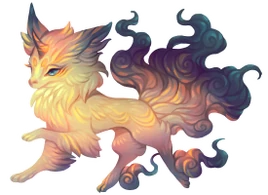 Ashen Cinder Fox evolution image.