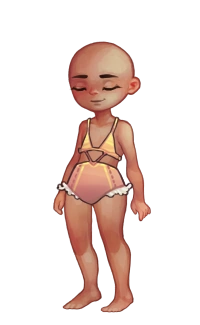 Bikini Underwear Fullbody Image.