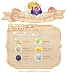 Black, White & Gold Tier