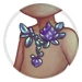 Lilia's Midnight Flower Gem Necklace thumbnail.