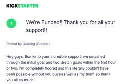 "We're Funded" Update