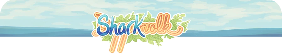 The Sharkvolk site header.