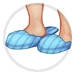 Blue Striped Slippers thumbnail.