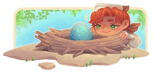 Johaness Watching the Egg