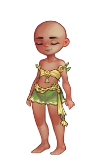 Leafy Underwear Fullbody Image.