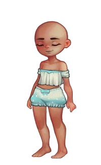 Cloudy Underwear Fullbody Image.
