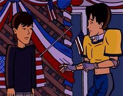 Tom casually confuses  ()