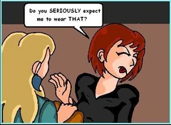 Penny in "Growing Pains" refusing her mother's hand-me-downs