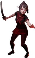 Render With Her Katana (Dark Seifuku)