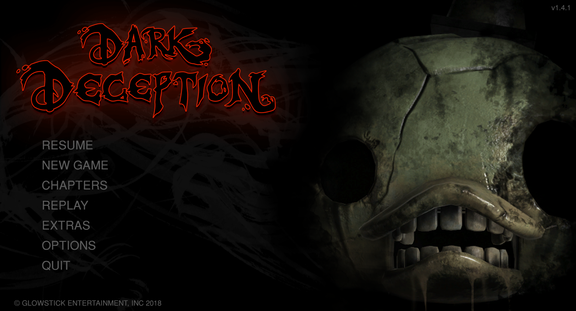 Dark menu. Игра Dark Deception.