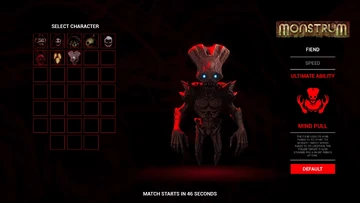 The Fiend on the monster selection screen of Dark Deception: Monsters & Mortals