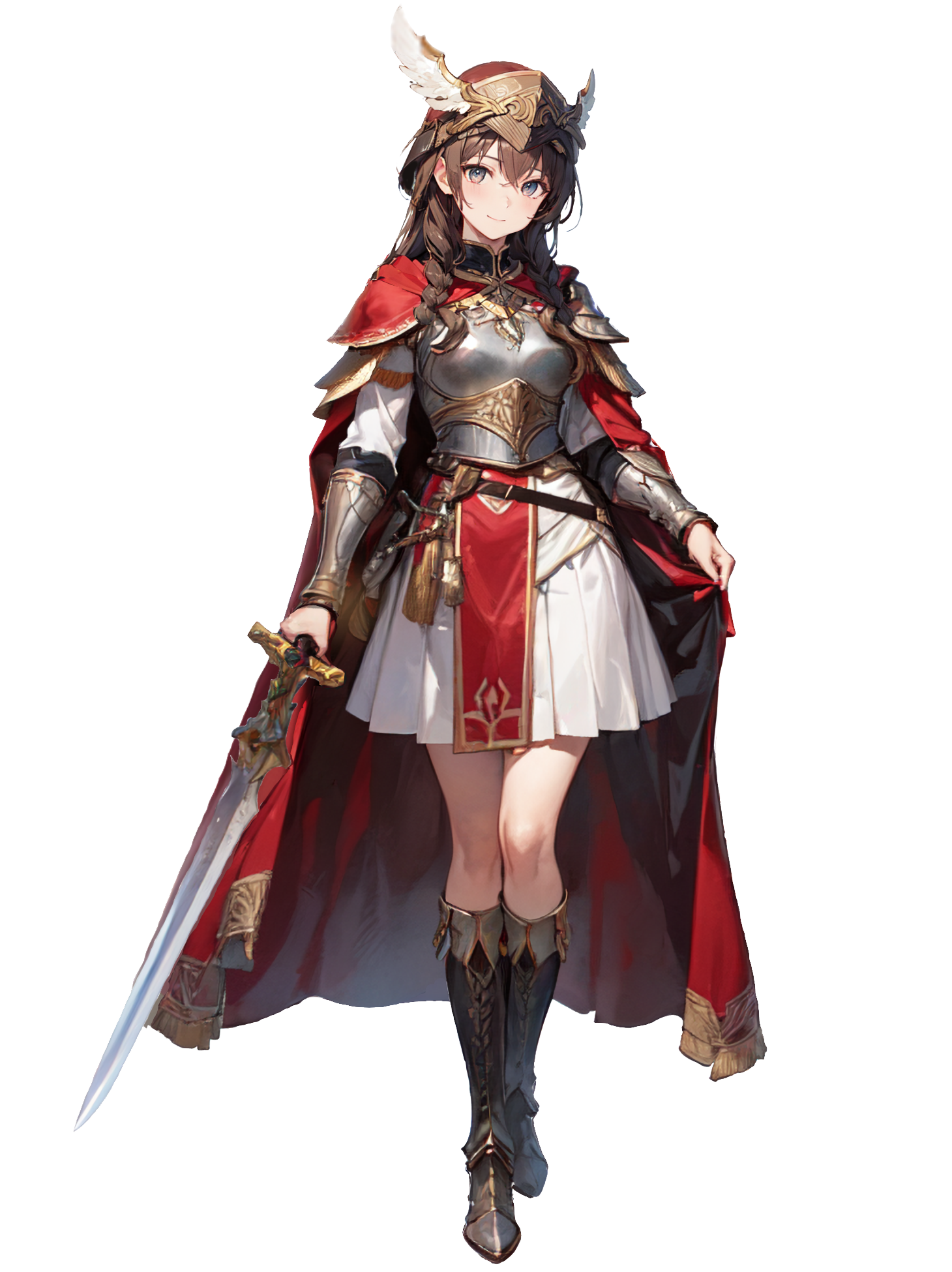 1208843 Zen Yukisuke, armor, dragon, vertical, fantasy girl, anime, sword,  anime girls, knight - Rare Gallery HD Wallpapers