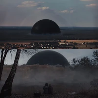 The apocalypses in Adam's world (above) and Eva's world (below), eventual products of the incidents of 1986 in both worlds
