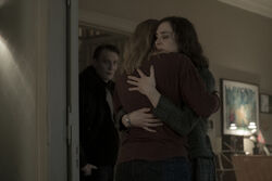 DARK Still 104 - Katharina and Hannah hug