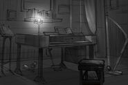 Black and White Music Room concept art