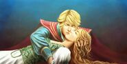 A daring prince kissed the princess to break her curse ...