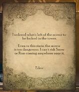 King Edric's note about the False Mirror