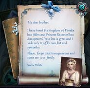 Portrait of Rapunzel in Snow White's letter, Ballad of Rapunzel