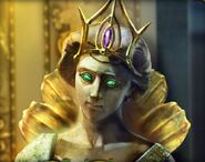 Close-up of Sky Queen Statue in Throne Room, Jack and the Sky Kingdom