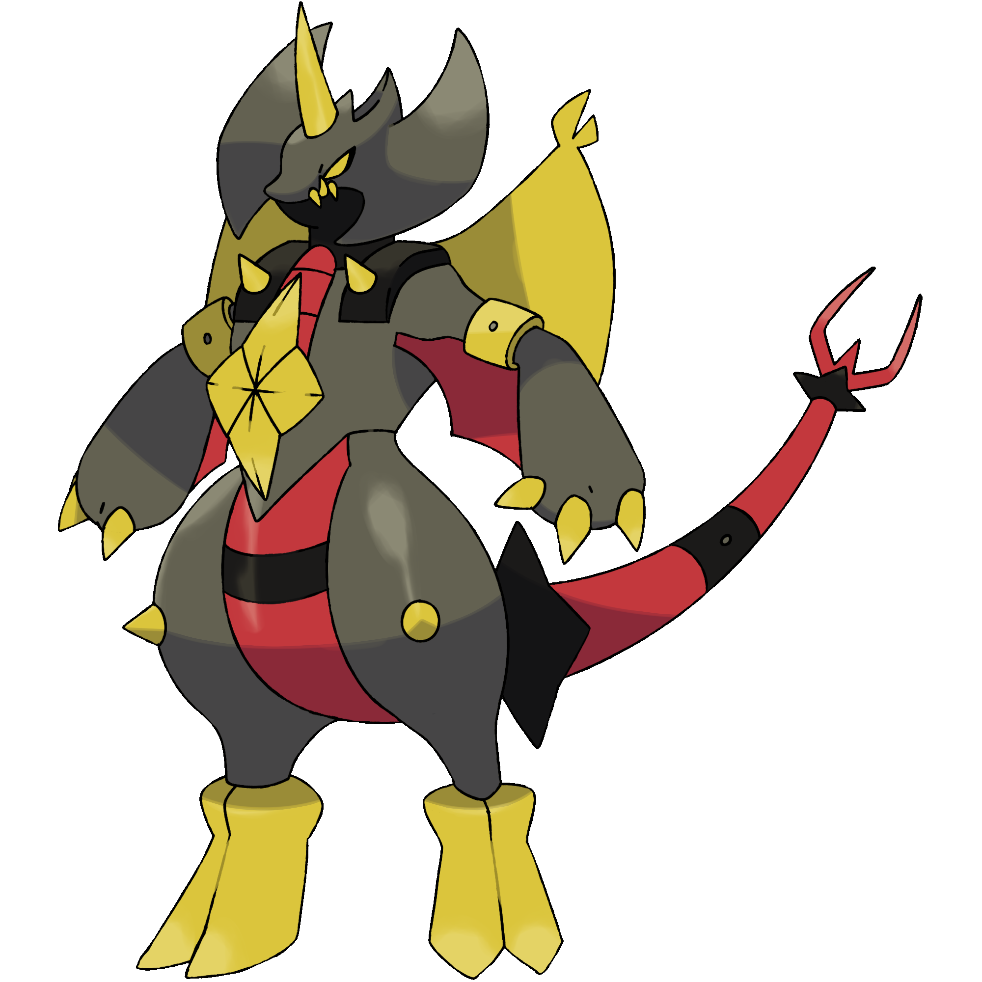 Dark Domain on X: LEGENDARY --- Rhadaneos - Fire/Dragon #fakemon #pokemon  #arcomianarchives  / X