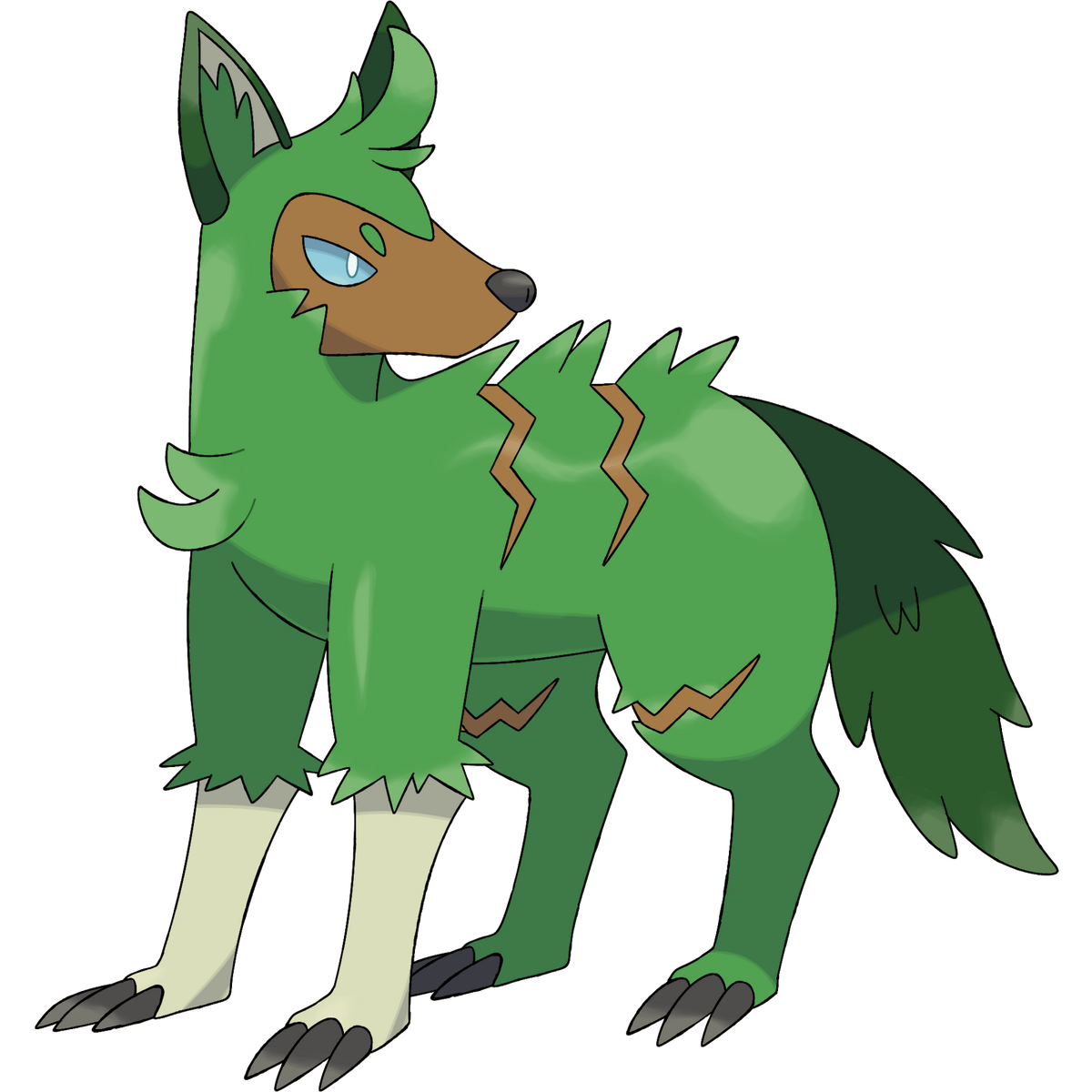 First time posting here. This is my grass fakemon Wolfood (i will change  the name). Its based on the wolf from little red riding-hood. Its one of  the starters for my fake