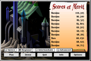 Main Menu from Dark Castle Color.