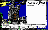 Main Menu from Dark Castle PC.