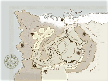 The most recent map of Skarith, as featured in .