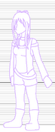 Momo as she appears on the height chart