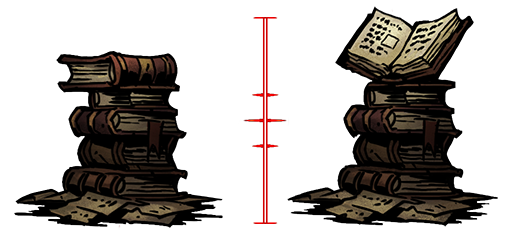 darkest dungeon curio stack of books