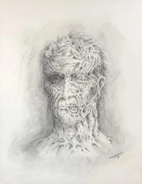 Darkman's concept art by Robert Kurtzman.