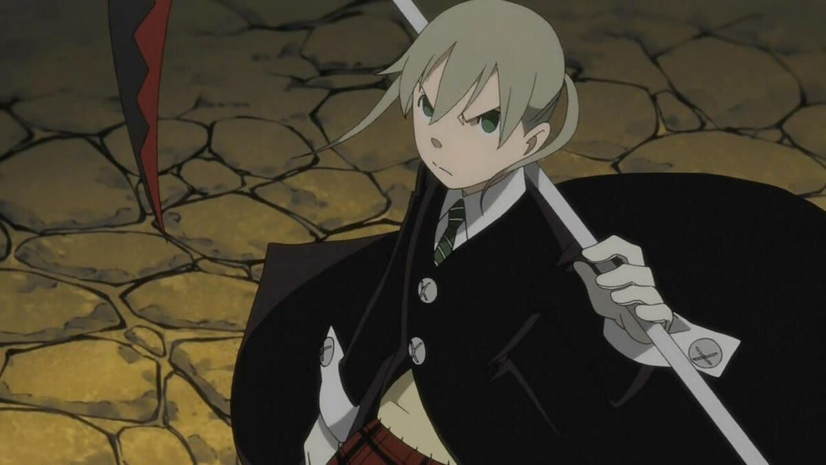 Maka from Soul Eater makes a reference to the Manga Ending in the