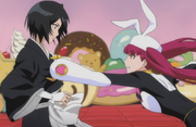 Riruka stabs Rukia