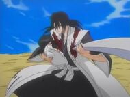 Byakuya saves Rukia