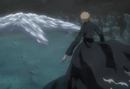 Ichigo watches Hitsugaya fight