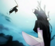 Ichigo attacks Menos Grande