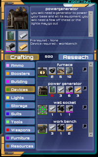 Crafting UI example